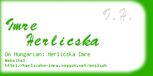 imre herlicska business card
